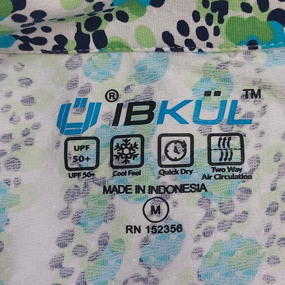 IBKUL 1/4 Zip Kamila Print Pullover Women's Medium Mesh Long Sleeves Mock Neck - Picture 5 of 9